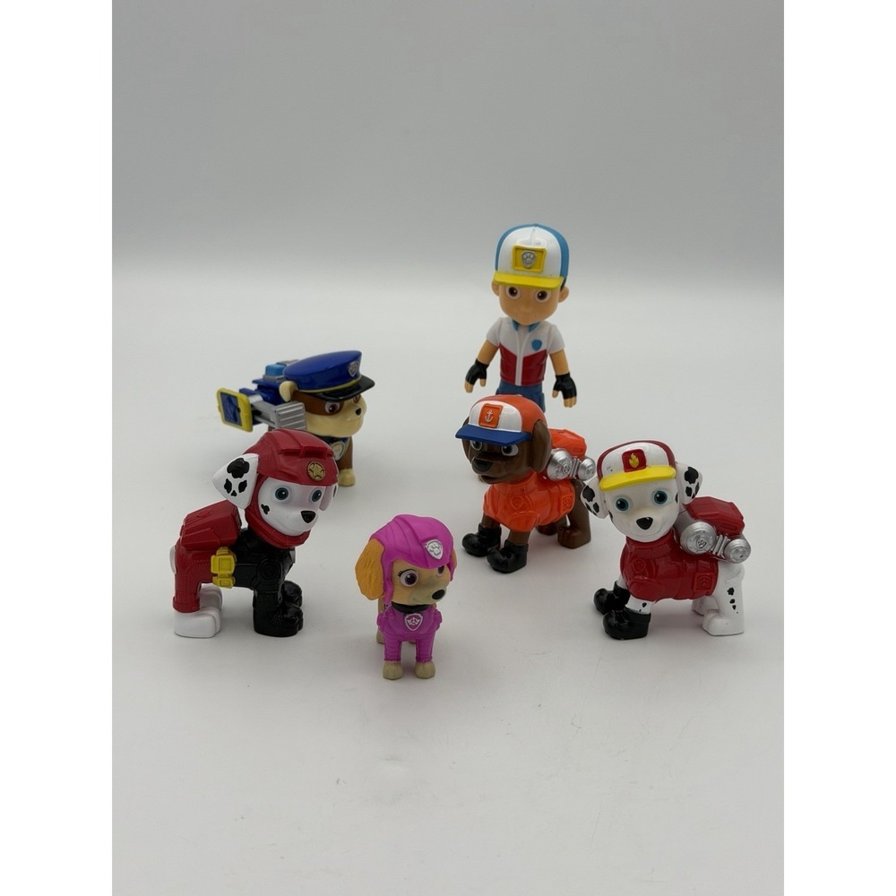 Lot Of 6 Assorted PAW Patrol Figures Figurine Chase Rubble Collectible Dog Toys